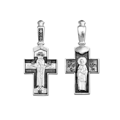 Крест нательный (православный) серебро 925 - арт. 3473