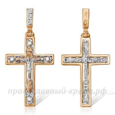 Крест с бриллиантами (золото 585) - арт. 11-0257