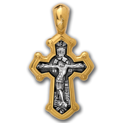 Крест нательный - "Распятие. Великомученик Димитрий Солунский" - арт. 101.030