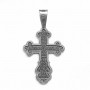 Крест нательный с молитвой "Кресту Твоему покланяемся Владыко" (серебро 925) - арт. 18270