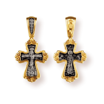 Православны​й крест - Распятие Христово. Валаамская Божия Матерь - арт. 8105