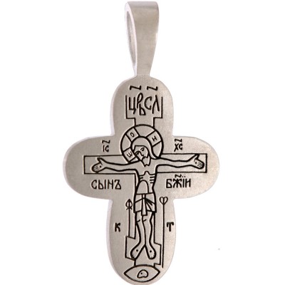 Крест нательный с Распятием (серебро 925) - арт. 100745