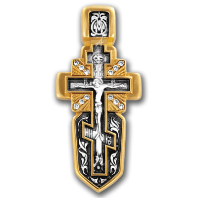Крест нательный - "Распятие с Андреевским крестом. Ангел Хранитель" - арт. 101.214К