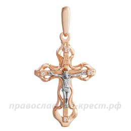 Крест с бриллиантами (золото 585) - арт. 11-0450