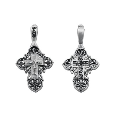 Крест нательный (православный) серебро 925 - арт. 3391