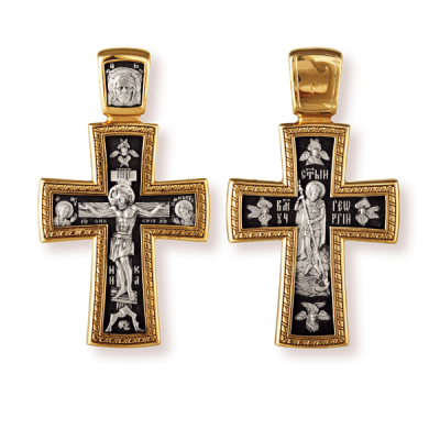 Православны​й крест - Распятие Христово. Деисус. Вмч. Георгий Победоносец​ - арт. 8126