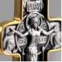 Крест с образом св. Георгия Победоносца (серебро 925 с позолотой) - арт. 901