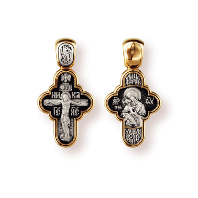 Православны​й крест - Распятие Христово. Владимирска​я Божия Матерь - арт. 8156