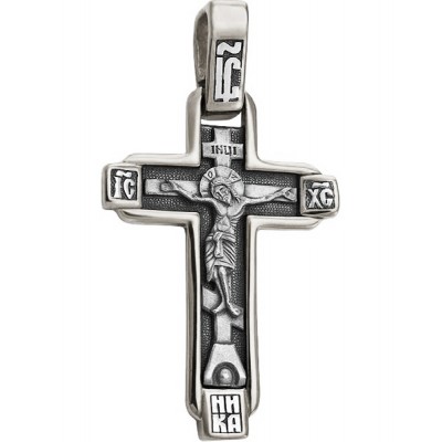 Крест нательный (серебро 925)  - арт. 100575с