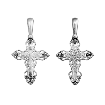 Крест нательный (православный) серебро 925 - арт. 3462