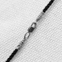 Гайтан - шнурочек текстильный плетёный (серебро 925 пробы) - арт. 910032000101