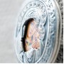 Складень - мощевик с иконой - Касперовская Божия Матерь (серебро 925 финифть фианиты) - арт. 09-003-2