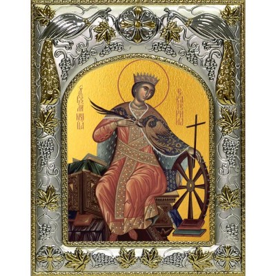 Икона в окладе - Великомученица Екатерина - арт. а542