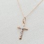 Крест нательный - Распятие Христово  (комбинированное золото 585) - арт. 4-014