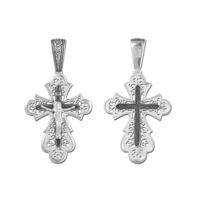 Крест нательный (православный) серебро 925 - арт. 3496