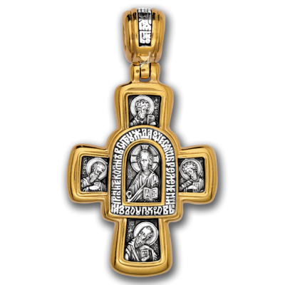 Крест нательный - "Господь Вседержитель. Иверская икона Божией Матери" - арт. 101.026