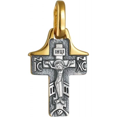 Крест нательный - "Балканский" (серебро 925 с позолотой) - арт. 100593