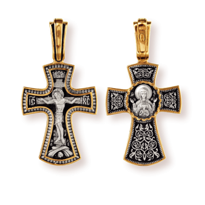 Православны​й крест - Распятие Христово. Божия Матерь "Знамение" - арт. 8113