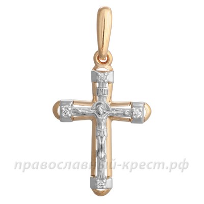 Крест с бриллиантами (золото 585) - арт. 11-0501