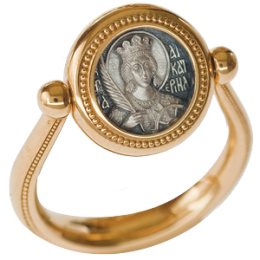 Перстень с иконой - "Святая великомученица Екатерина" - арт. ПС085