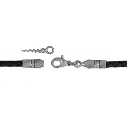 Разборный кожаный шнур с молитвой (плетеный вручную) - арт. 190012