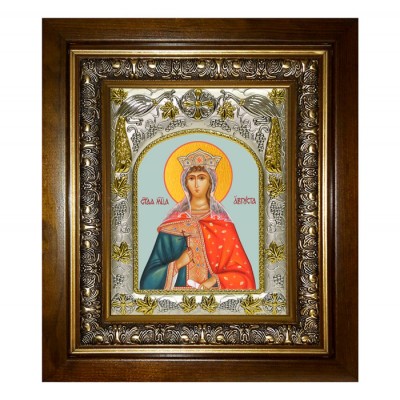 Икона в киоте - Августа Римская мученица, императрица (20x24 см) - арт. АК-8637