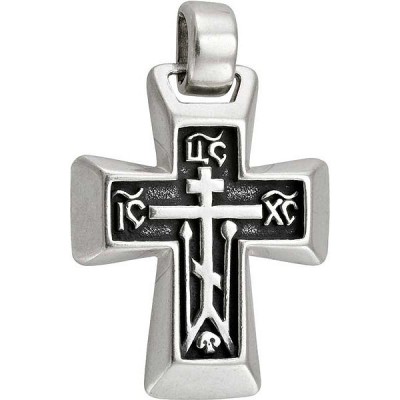 Крест нательный - "Строгий" (серебро 925) - арт. 100544c