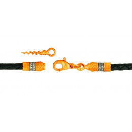 Разборный кожаный шнурок (плетеный вручную) - арт. 090012