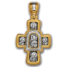 Крест нательный - "Господь Вседержитель. Иверская икона Божией Матери" - арт. 101.026