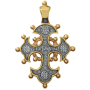 Крест с кринообразными концами и двенадцатью шариками на них - арт. КС005