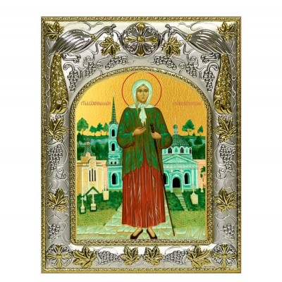 Икона в окладе - Святая Ксения Петербургская - арт. а811