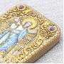 Икона "Ангел Хранитель" на дубе ручной работы с натуральными камнями в подарочном футляре - R90