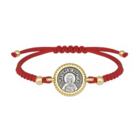 Браслет плетёный - "Блаженная Матрона. Ангел Хранитель" - арт. 70.102