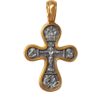 Крест нательный - "Распятие. Божия Матерь Оранта" - арт. КС042