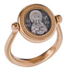 Перстень с иконой - "Святая мученица Татиана" - арт. ПС081