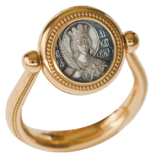Перстень с иконой - "Святая великомученица Екатерина" - арт. ПС085