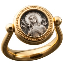 Перстень с иконой - "Святая великомученица Ирина" - арт. ПС114
