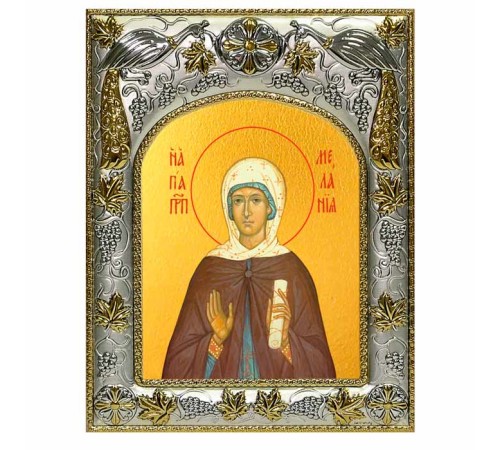 Икона в окладе "Мелания Римляныня преподобная" (14x18 см) арт. А-851