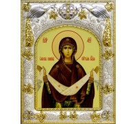 Икона в окладе - Покров Пресвятой Богородицы - арт. а244н