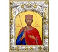 Икона в окладе - Святой Константин Великий - арт. а1003