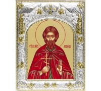 Икона в окладе - Святой Леонид Коринфский - арт. а518
