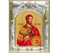 Икона в окладе - Святой Никита, воин - арт. а928