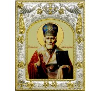 Икона в окладе - Николай Чудотворец - арт. А-023 Икона в окладе - Николай Чудотворец - арт. А-023