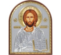 Икона Спаситель. Шелкография, оклад вСеребре. Основание из пластика - арт. EK1PAG-001
