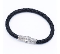 Кожаный браслет с молитвой "Отче наш" - арт. 05.190А