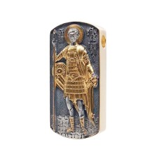 Образок из серебра с позолотой - "Георгий Победоносец" - арт. 16.162