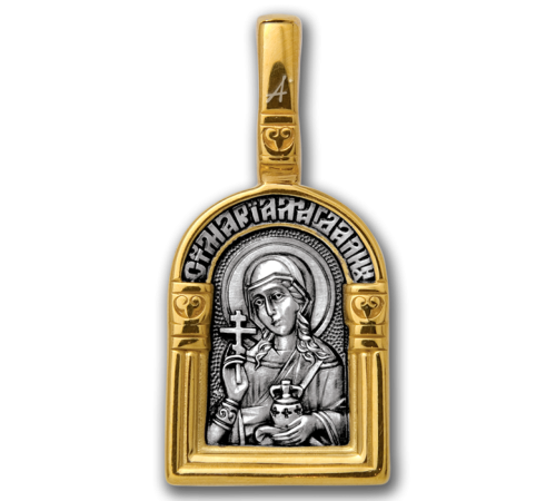 Образок - "Святая мироносица равноапостольная Мария Магдалина. Ангел хранитель" - арт. 102.110