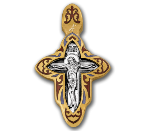 Крест нательный - "Распятие. Иоанн Кроншатдский" - арт. 103.074