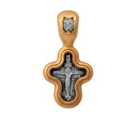 Крест нательный - Распятие - Молитва "Спаси и сохрани" - арт. 101.505П