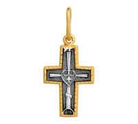 Крест нательный - "Голгофа, молитва "Господи, спаси и сохрани мя" - арт. 101.240